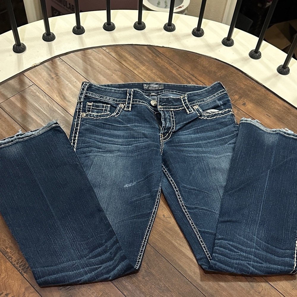 Silver Jeans Women's Dark Blue Boot Cut Jeans